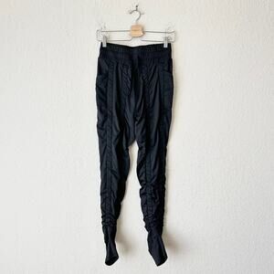 AGOGIE +40 Resistance Pants Black Elastic Waist HR Ruched Performance